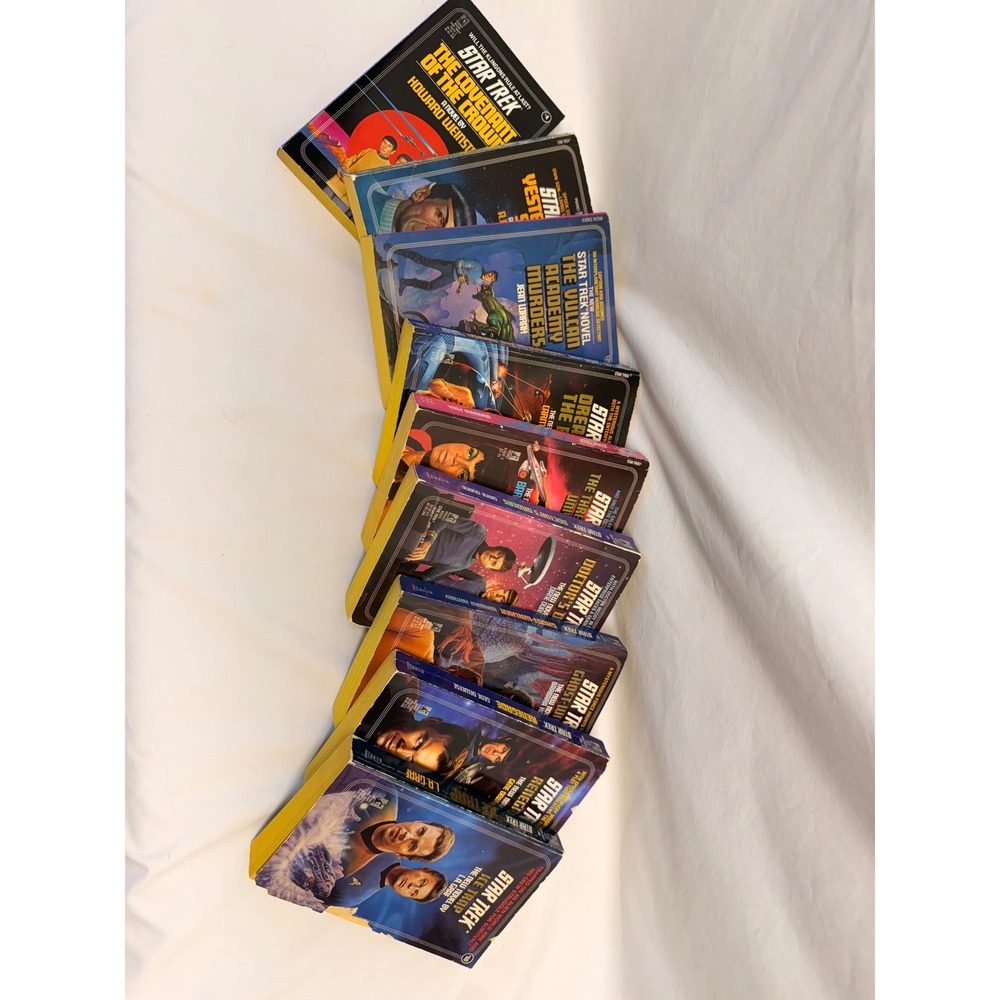Vintage Star Trek Paperback Book Lot of 9 Pocket Books Sci-Fi Novels 80s 90s